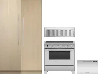 5 Piece Package Includes Refrigerator, Freezer, Range, Hood And Dishwasher